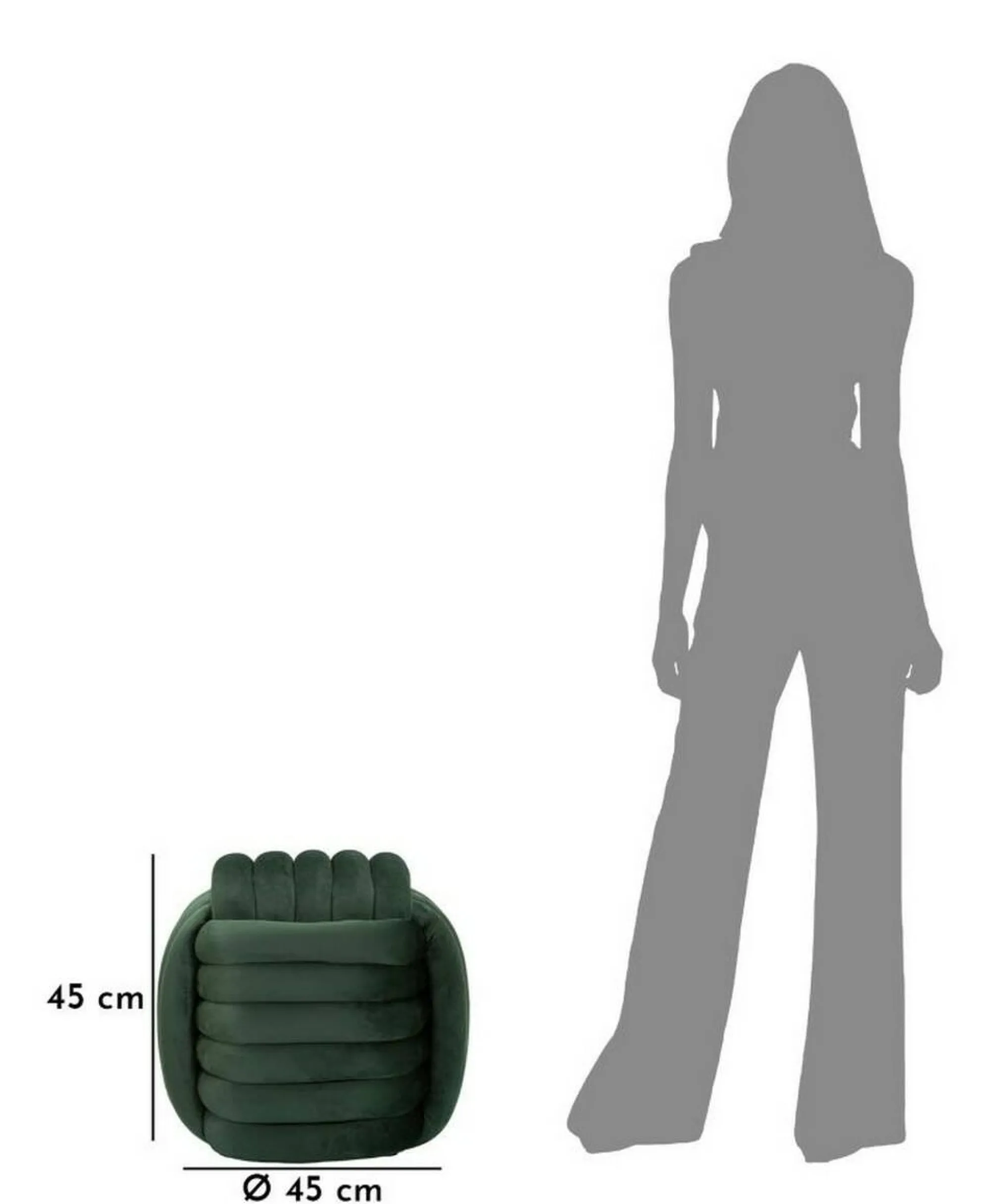 Pouf Bozzente, 45x45 h45 cm,<Dmora Best