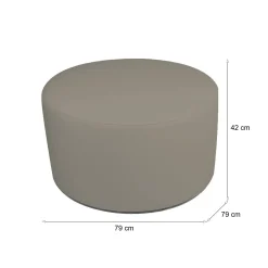 Pouf Cerigo, 79x79 h42 cm,<Dmora Online