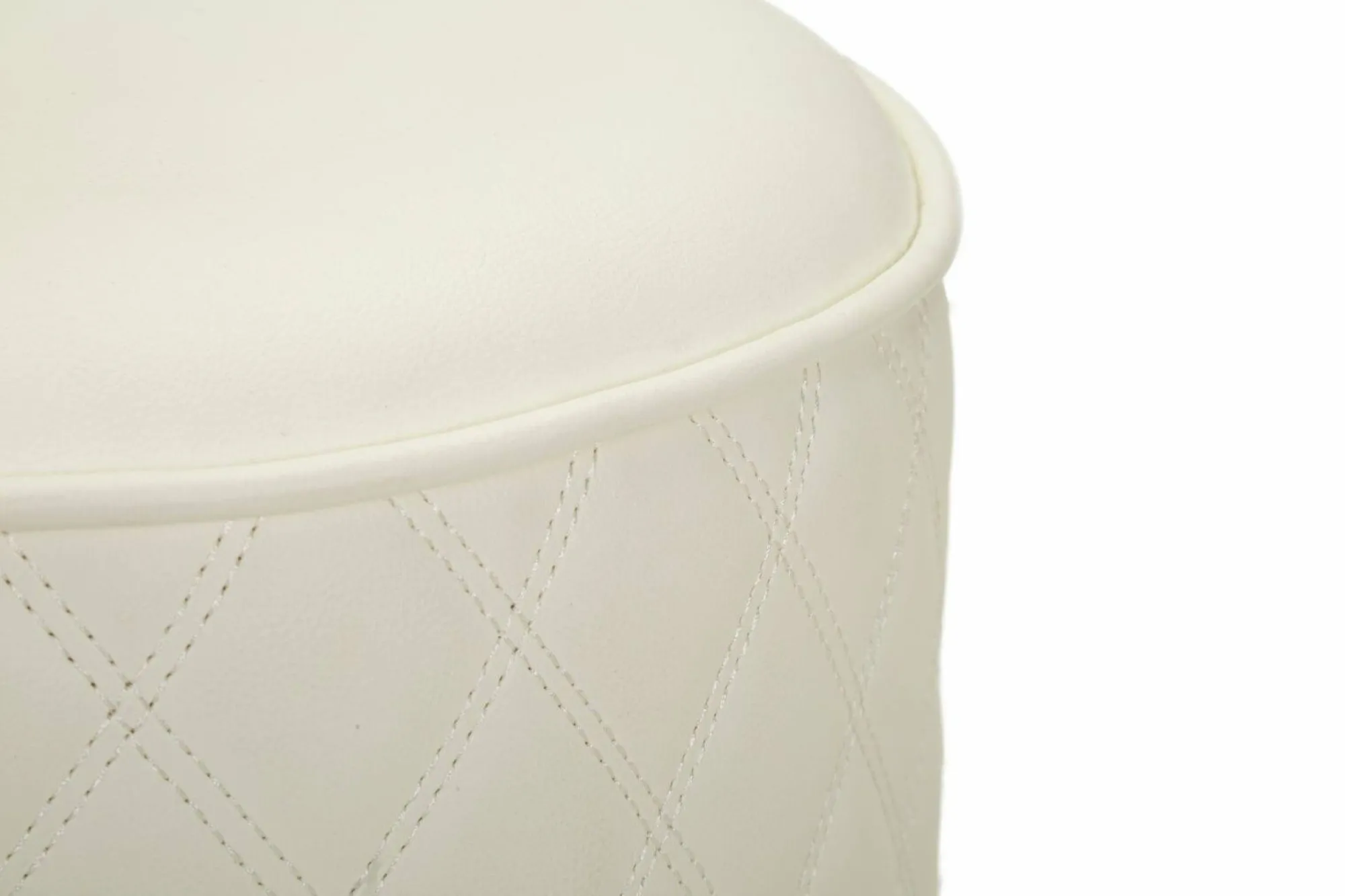 Pouf Erro, 36x36 h39 cm, Bianco e Oro<Dmora Flash Sale