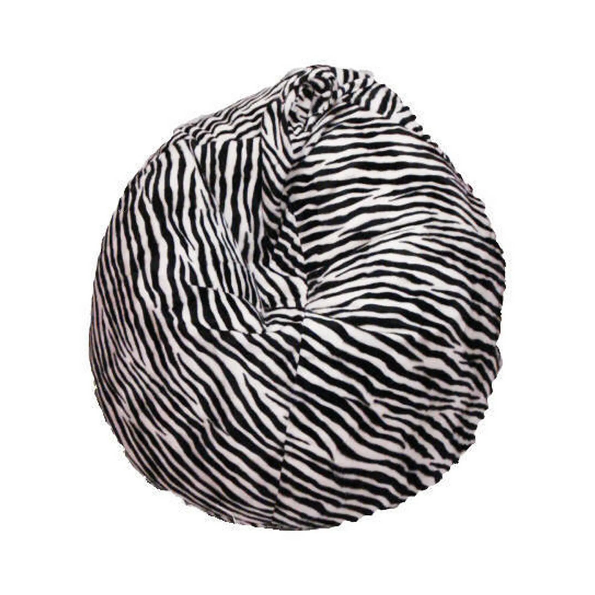 Pouf Lorenza, 80x80 h120 cm, Nero e Bianco, Fantasia zebrata<Dmora Cheap