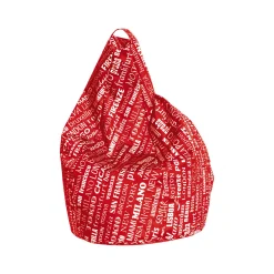 Pouf Marisa, 80x80 h120 cm, Rosso e Bianco<Dmora Best Sale