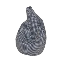 Pouf Maristella, 80x80 h120 cm, Nero e Bianco, Pied de poule piccolo<Dmora Best