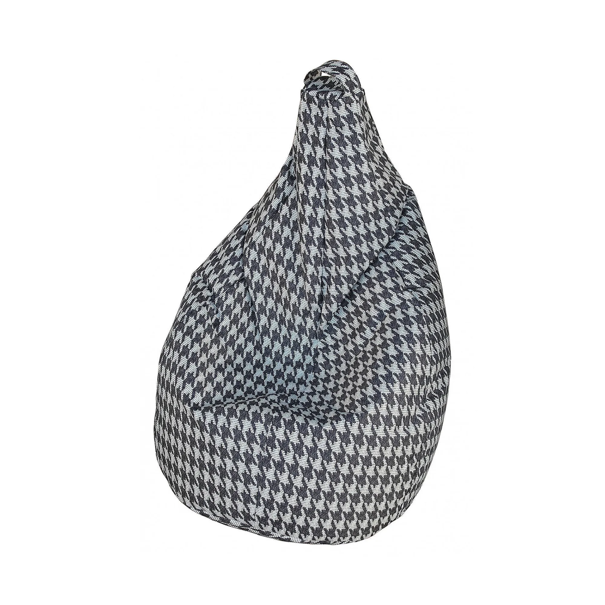 Pouf Maristella, 80x80 h120 cm, Nero e Bianco, Pied de poule grande<Dmora New