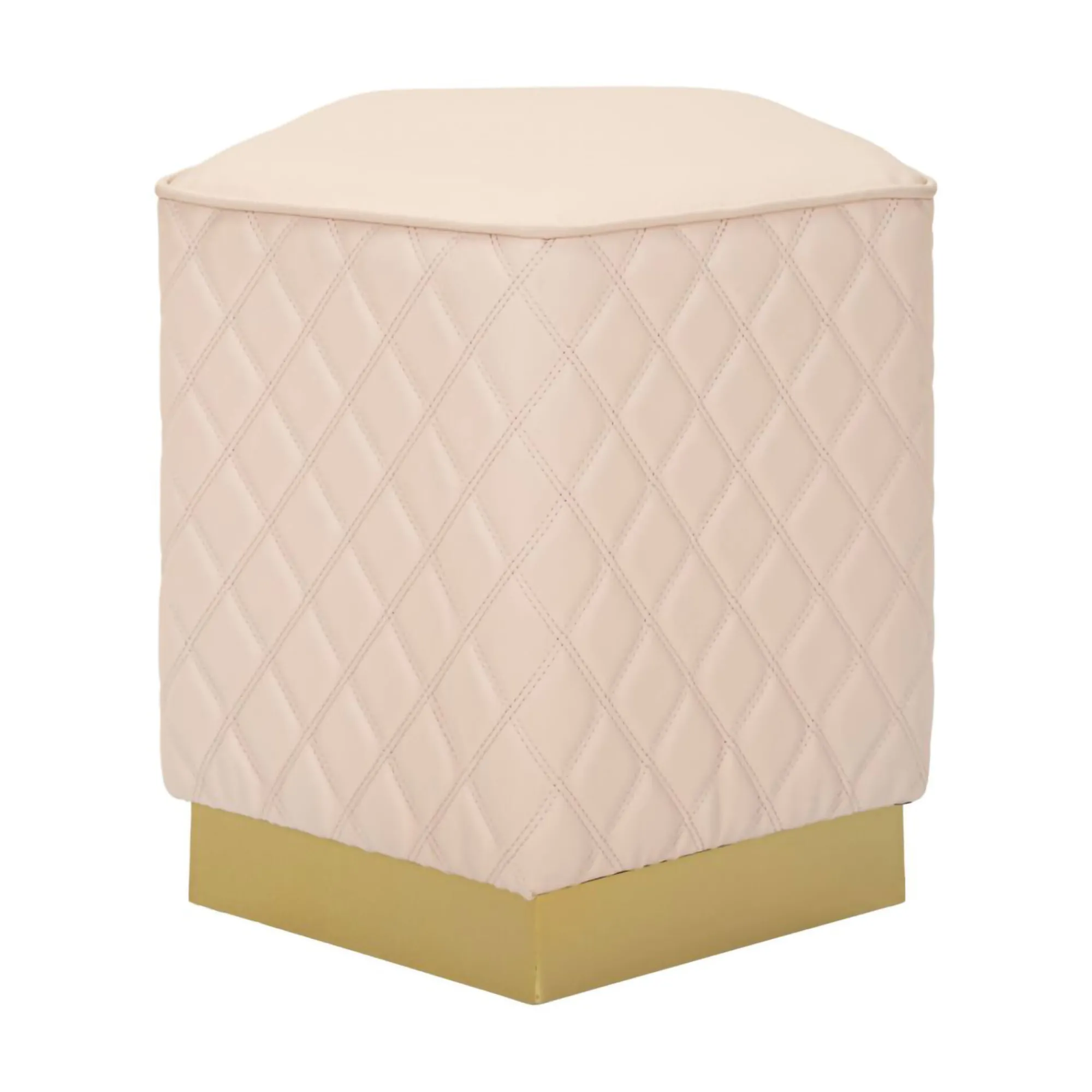 Pouf Suasa, 38x38 h38 cm, Rosa e Oro<Dmora Best Sale