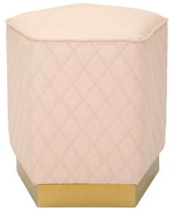 Pouf Suasa, 38x38 h38 cm, Rosa e Oro<Dmora Best Sale