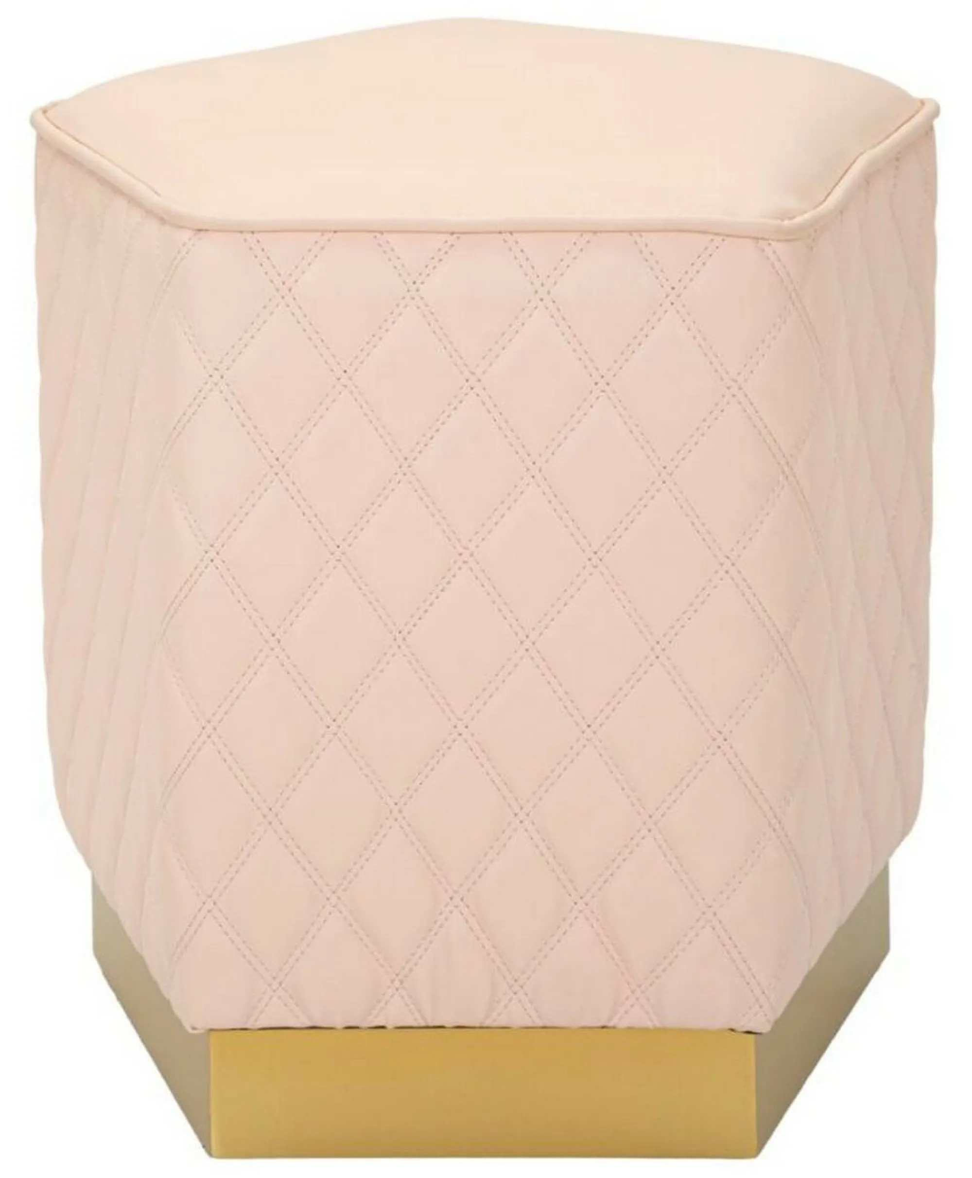 Pouf Suasa, 38x38 h38 cm, Rosa e Oro<Dmora Best Sale