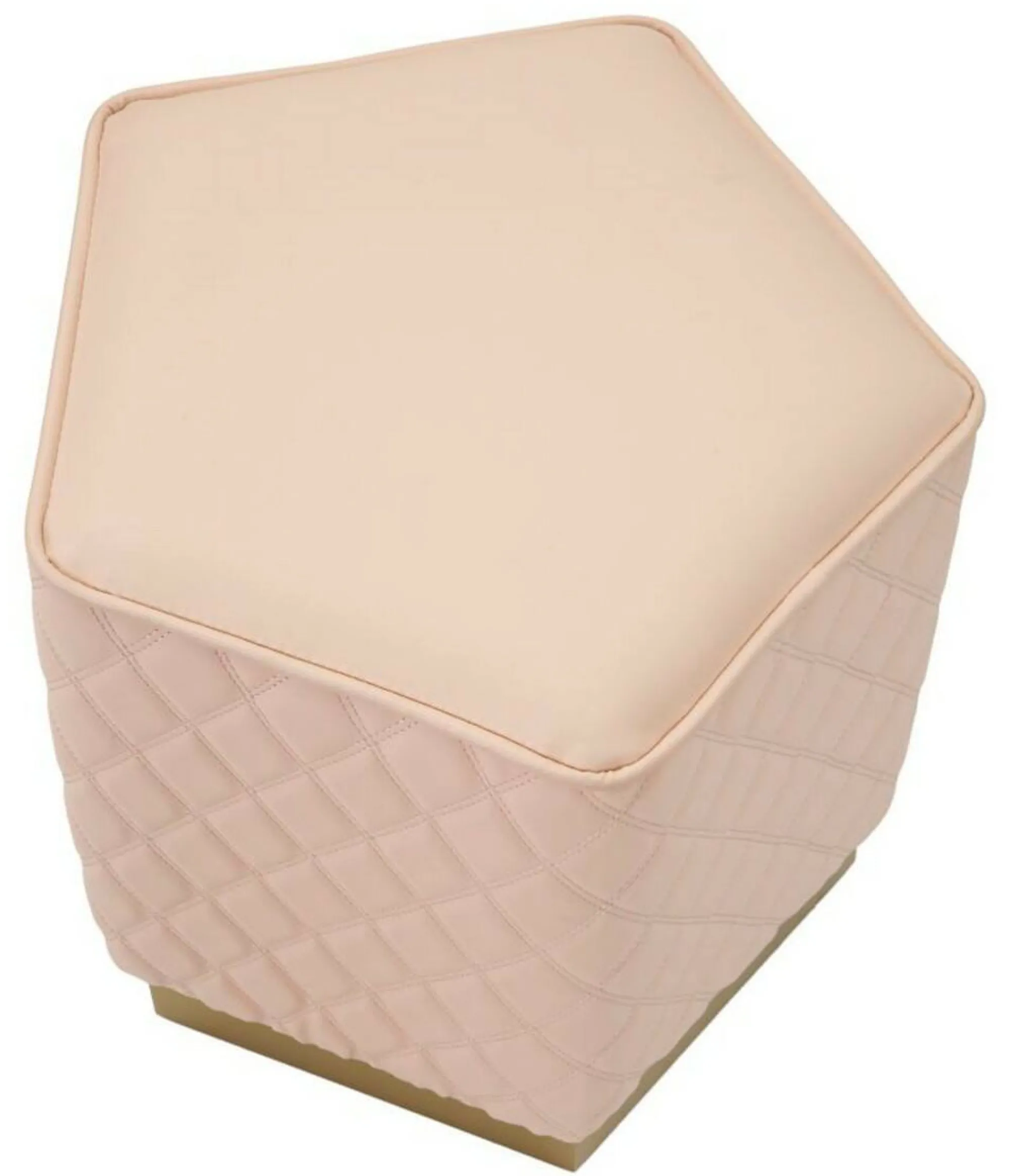 Pouf Suasa, 38x38 h38 cm, Rosa e Oro<Dmora Best Sale