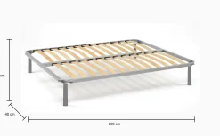 Rete letto matrimoniale Alessa, 100% Made in Italy, Cm 140x200h 34<Dmora Sale