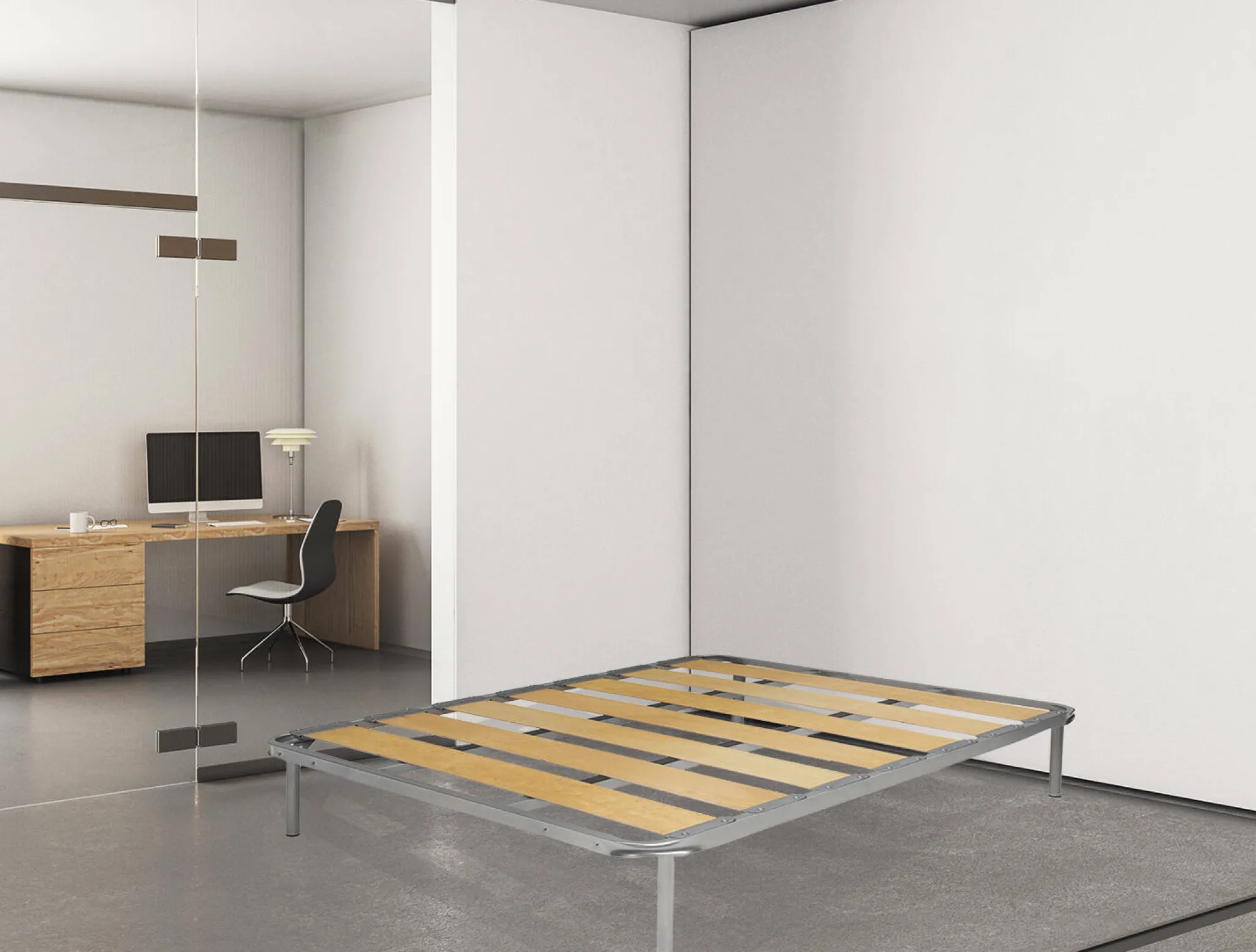 Rete letto matrimoniale Dabatt, 100% Made in Italy, Cm 160x190h31<Dmora Best Sale