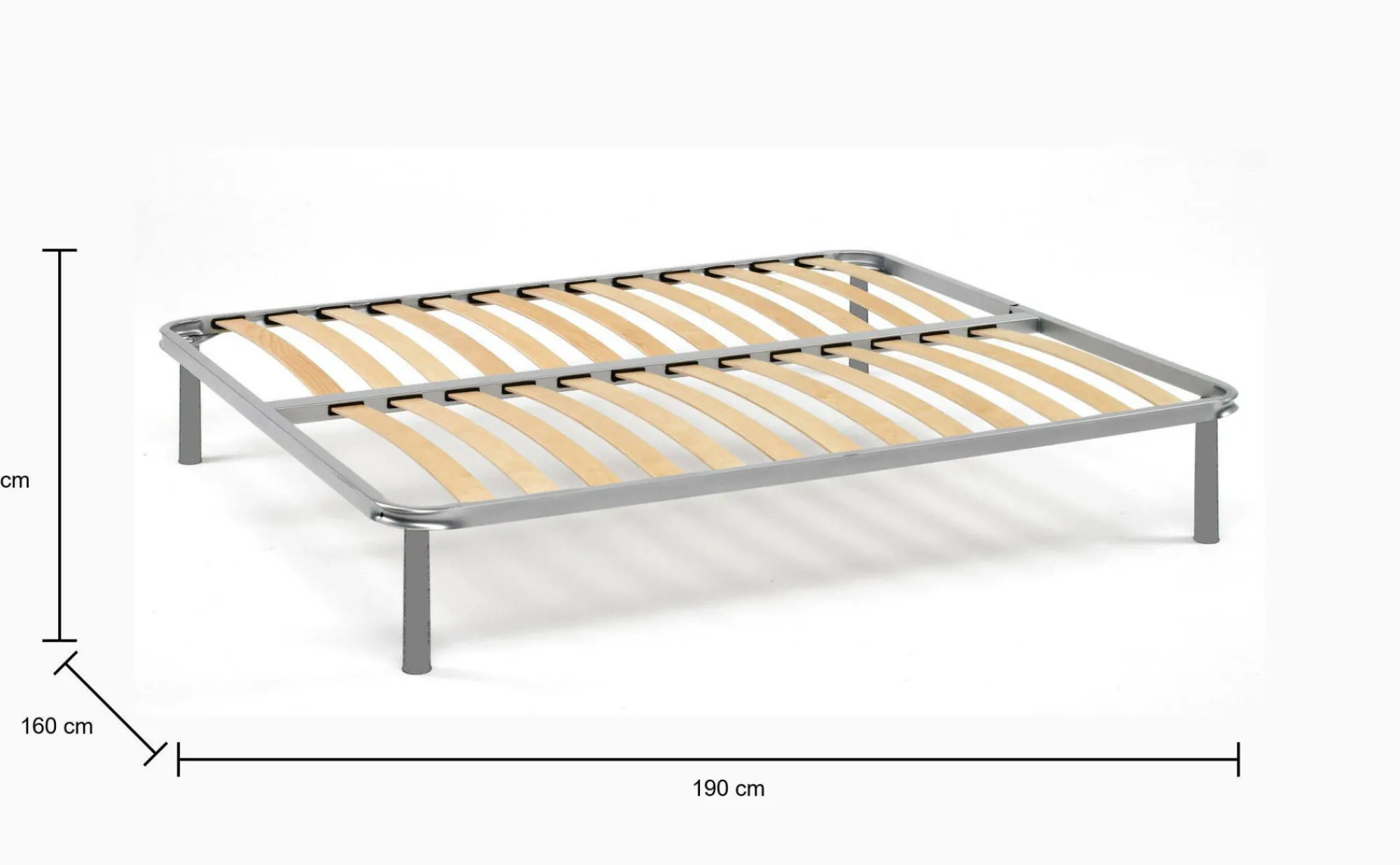 Rete letto matrimoniale Dgome, 100% Made in Italy, Cm 160x190h 34<Dmora Fashion