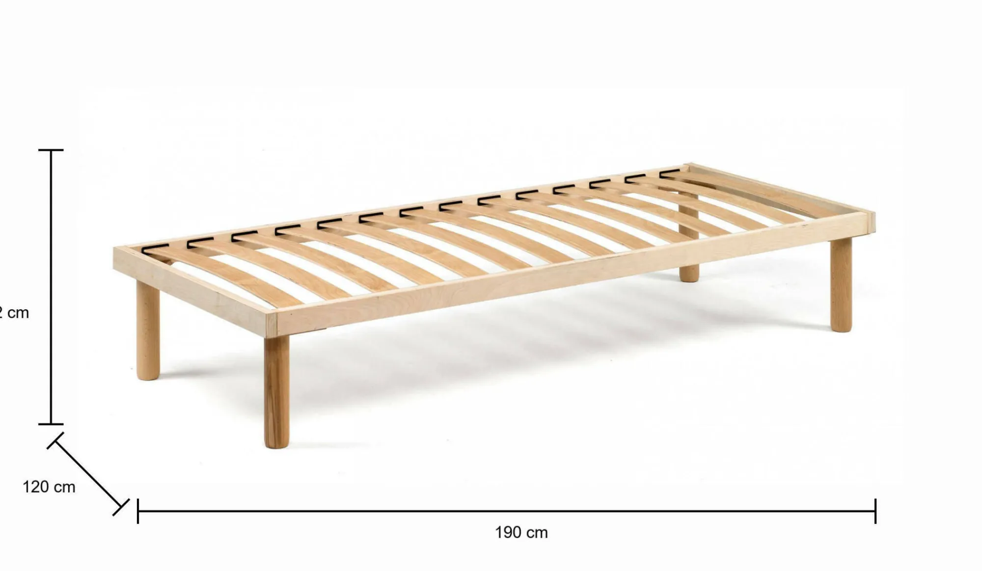 Rete letto piazza e mezza Albero, 100% Made in Italy, Cm 120x190h31<Dmora Flash Sale