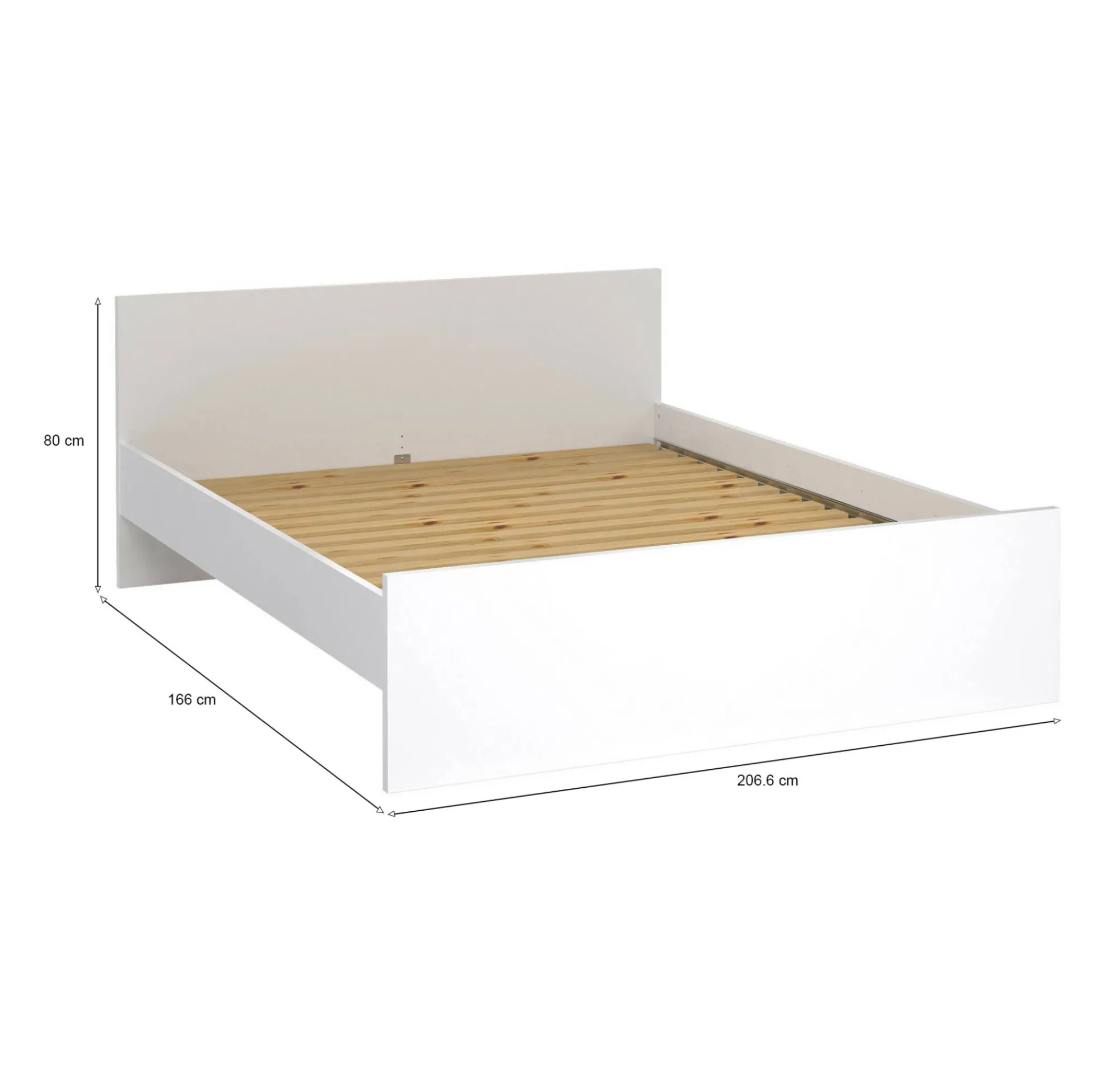 Rete letto piazza e mezza Dstracch, 207x166 h80 cm,<Dmora Sale