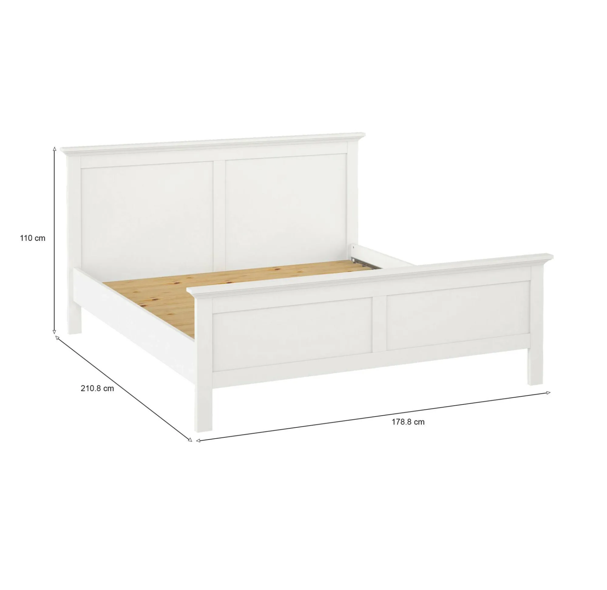 Rete letto piazza e mezza Faxai, 179x211 h110 cm,<Dmora Cheap