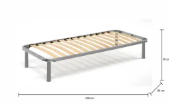 Rete letto singolo Amammata, 100% Made in Italy, Cm 90x200h 34<Dmora Store