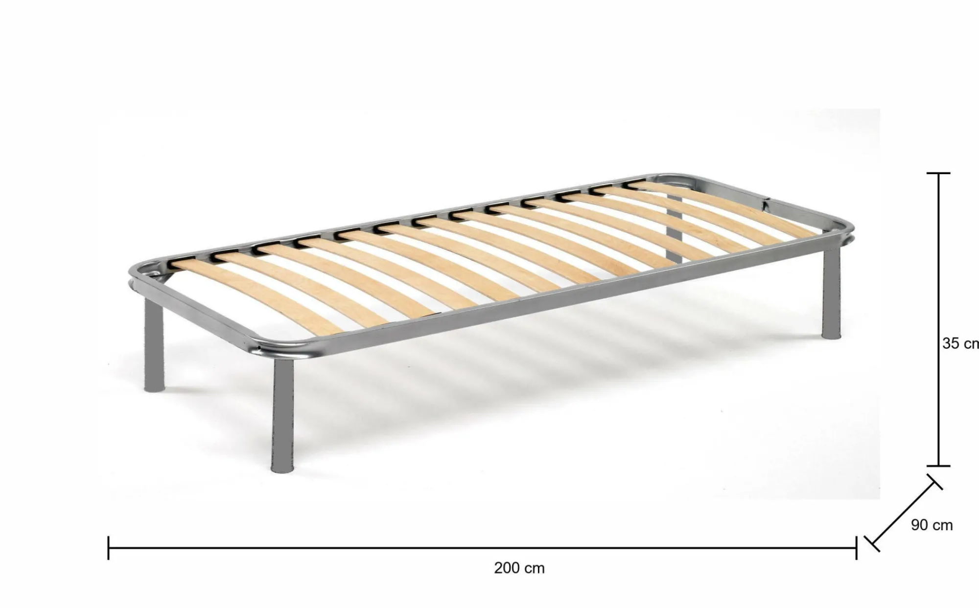 Rete letto singolo Amammata, 100% Made in Italy, Cm 90x200h 34<Dmora Store