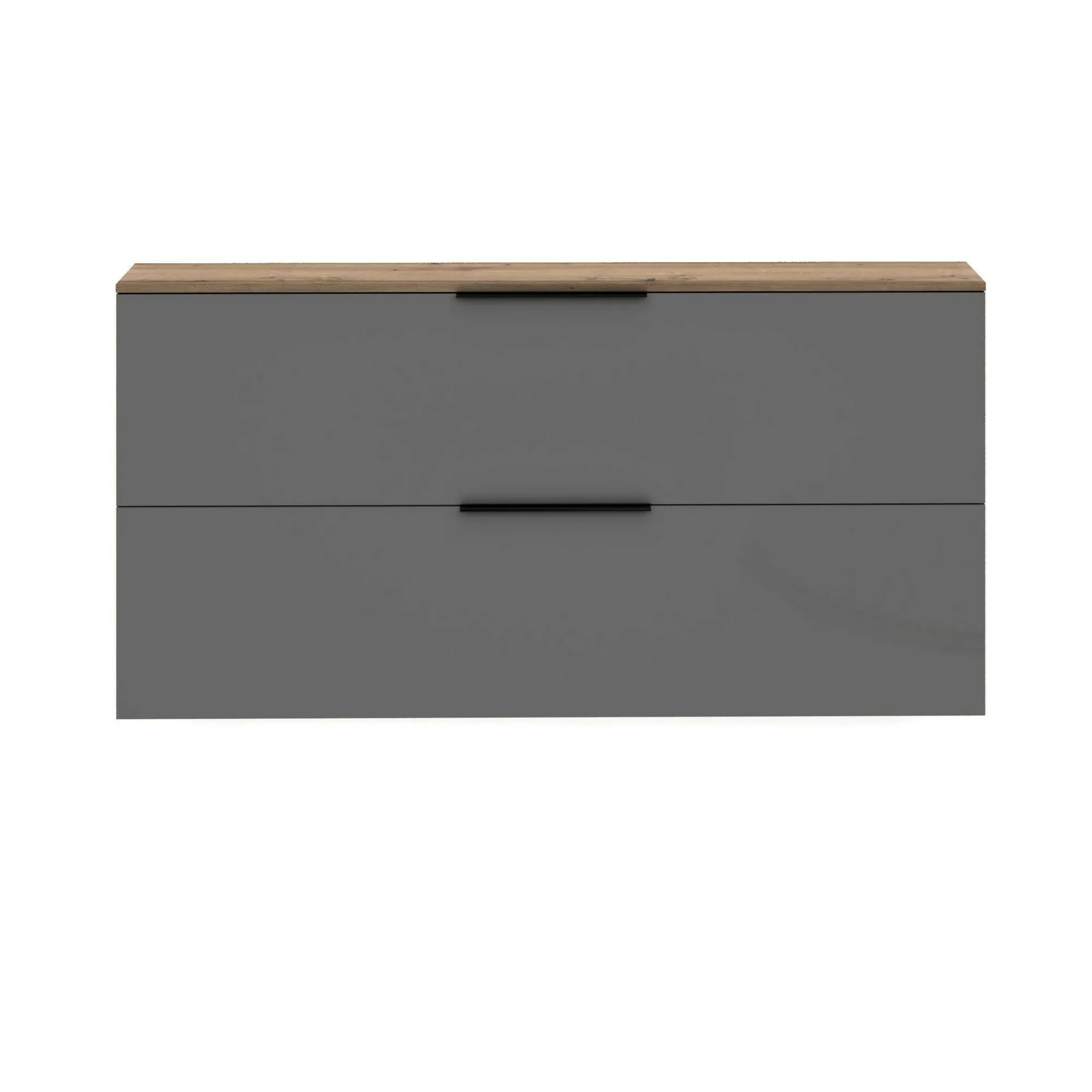 Scarpiera Achiko, 160x19h80 cm, Antracite lucido e Rovere<Dmora Best Sale