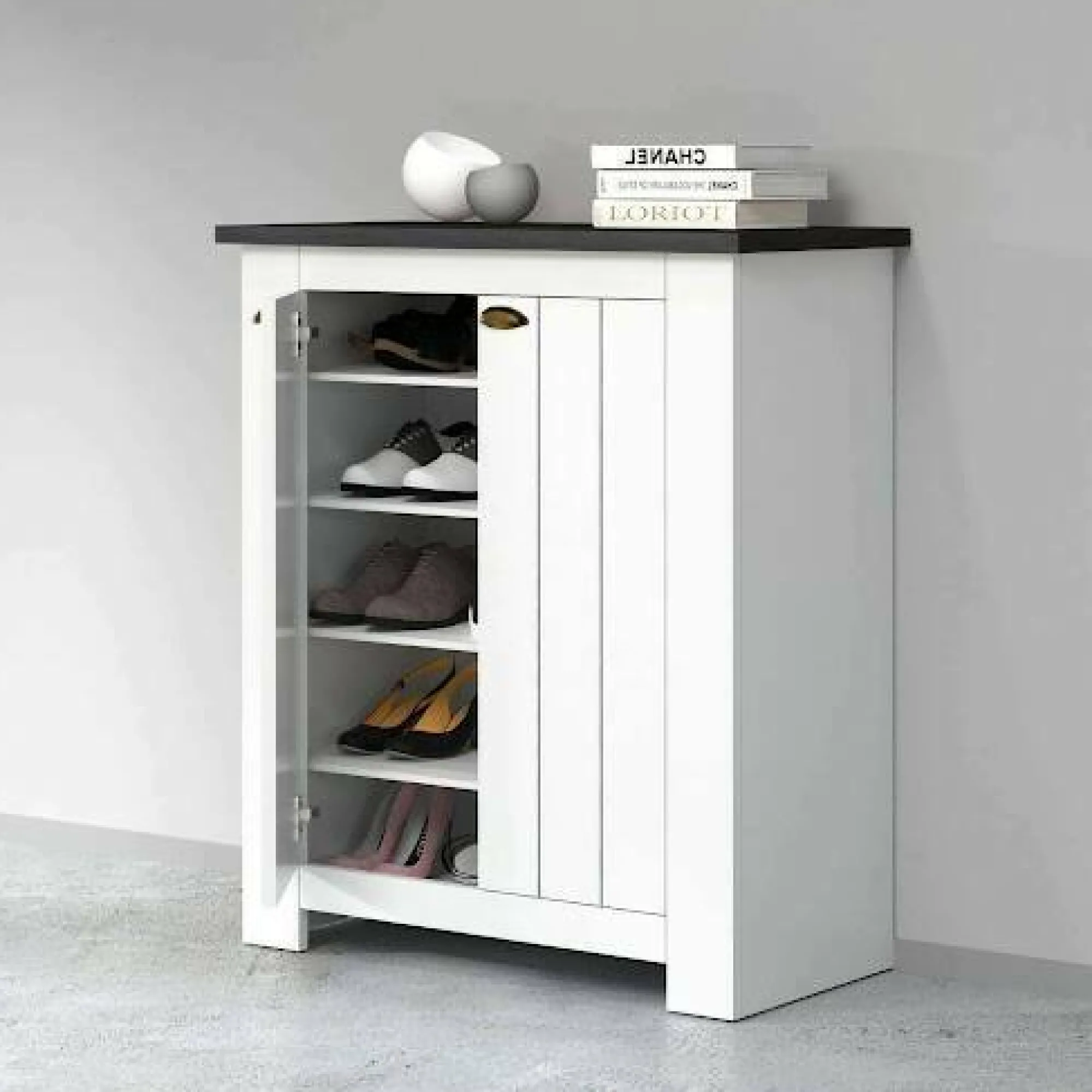 Scarpiera Adriatica, 84x42h100 cm, Bianco e<Dmora Best
