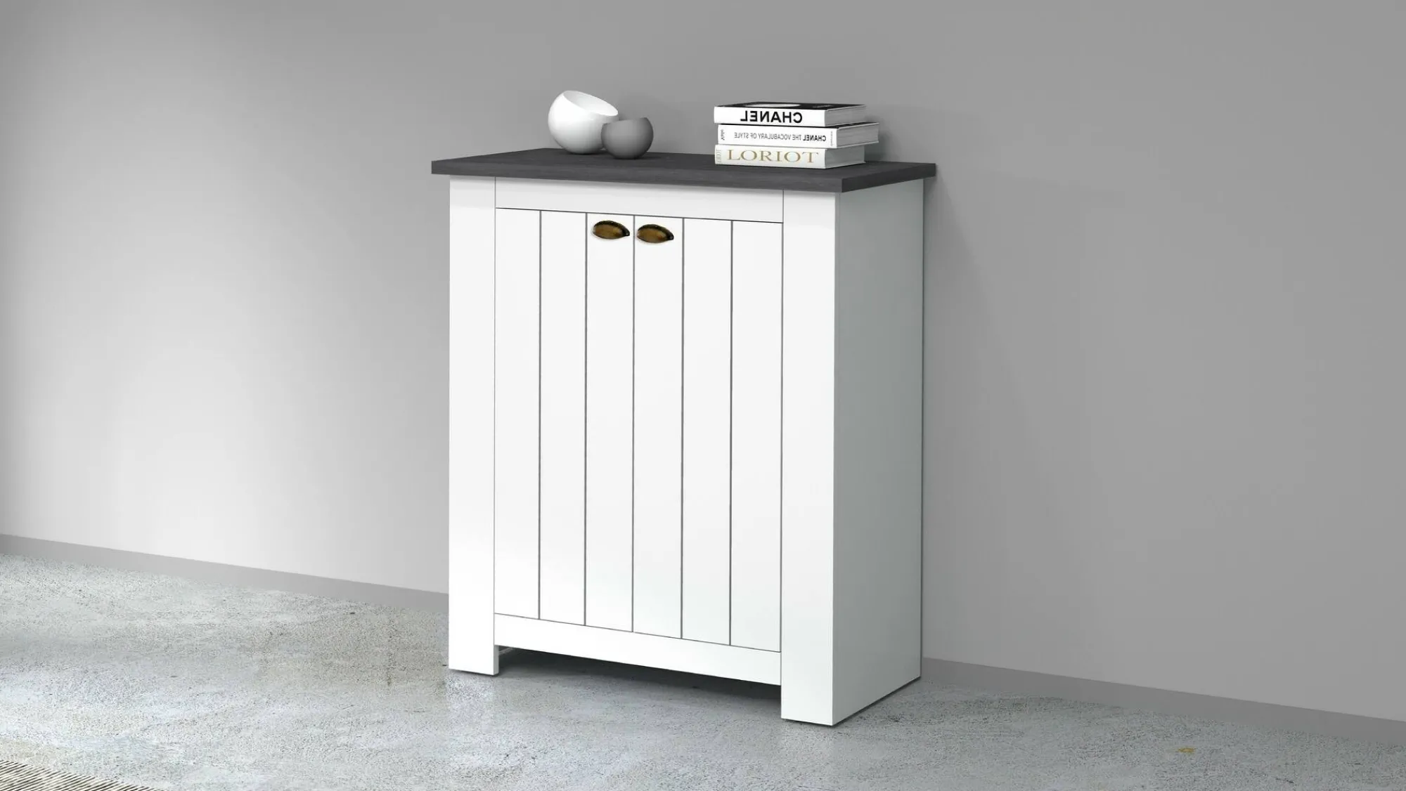 Scarpiera Adriatica, 84x42h100 cm, Bianco e<Dmora Best