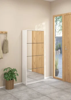 Scarpiera Aepytus, 24x70 h162 cm, Bianco<Dmora Best Sale