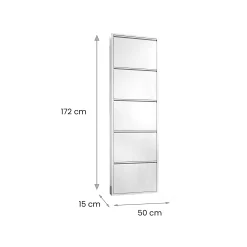 Scarpiera Afrend, 50x15h172 cm,<Dmora New