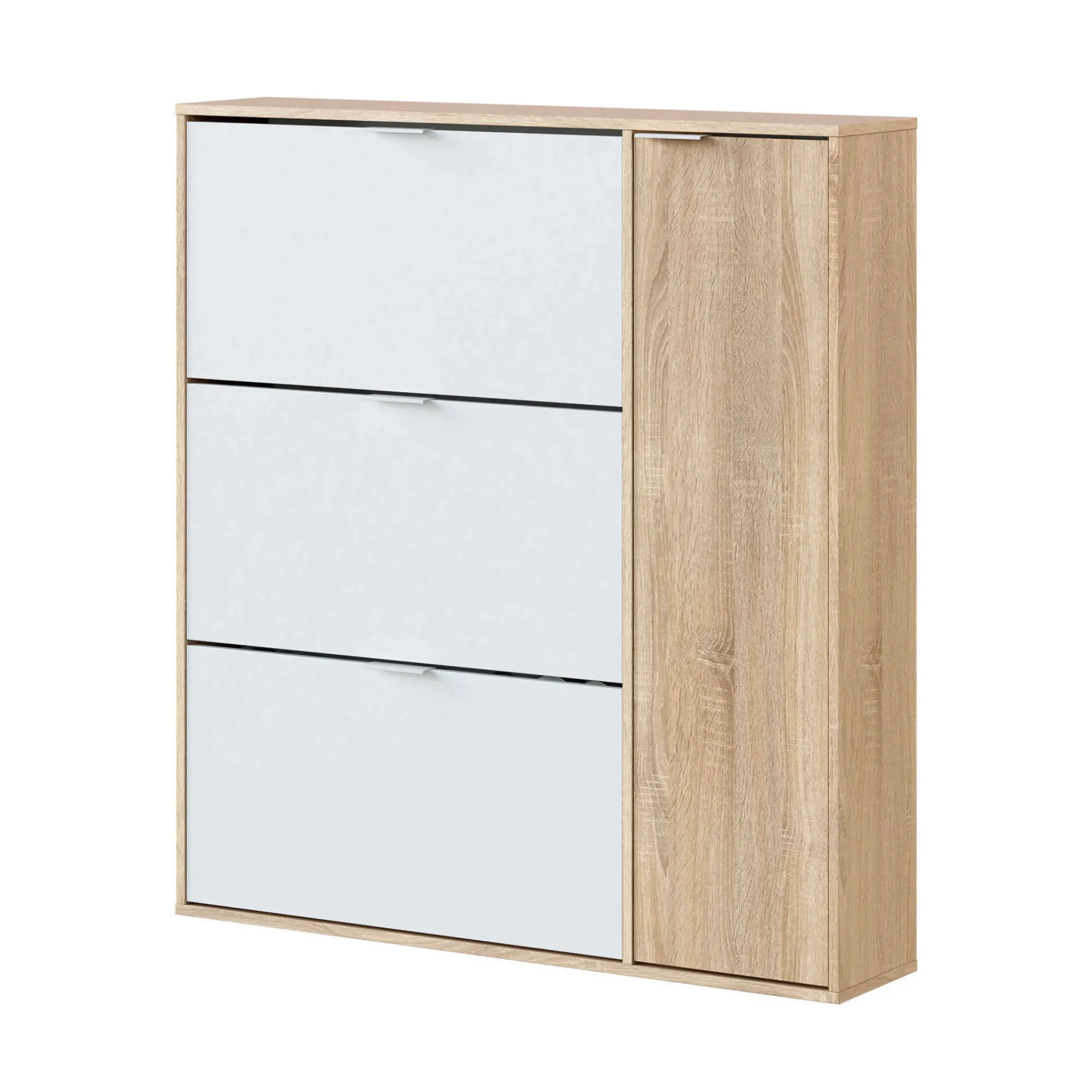 Scarpiera Ammour, 106x22h115 cm, Rovere e Bianco<Dmora Store