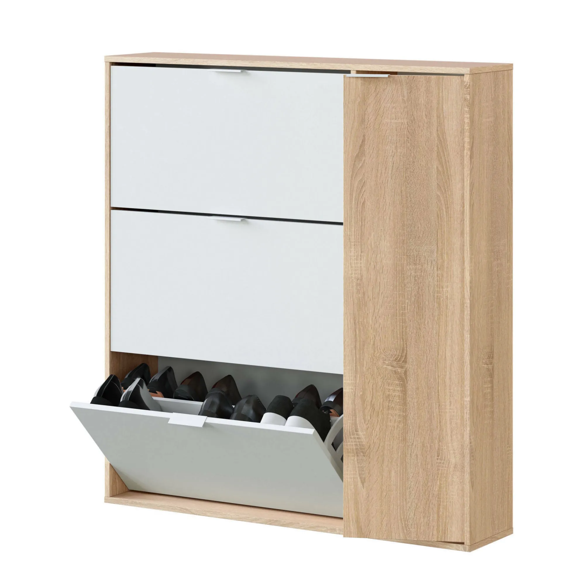 Scarpiera Ammour, 106x22h115 cm, Rovere e Bianco<Dmora Store