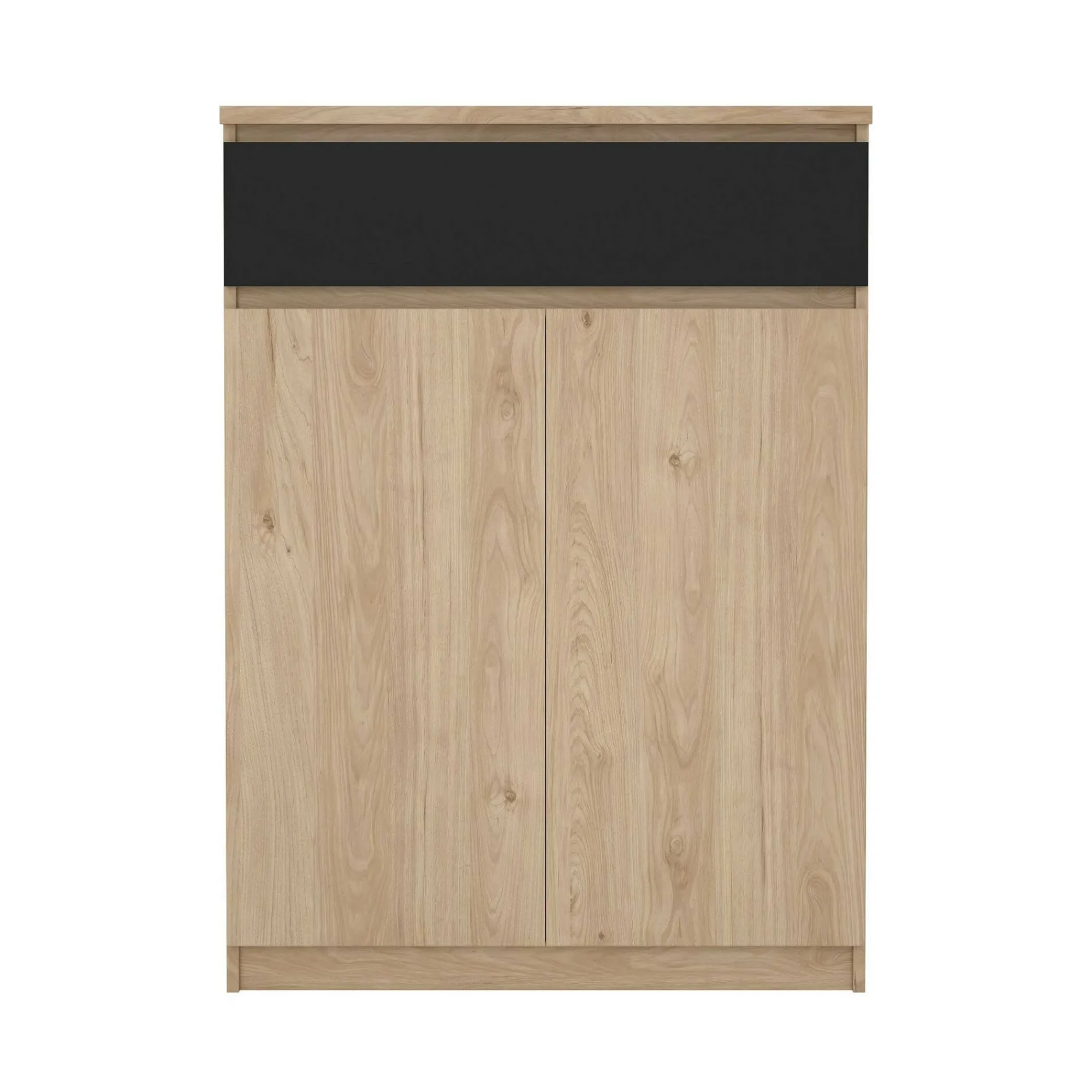 Scarpiera Angilops, 40x80 h111 cm, Rovere e Nero<Dmora Clearance