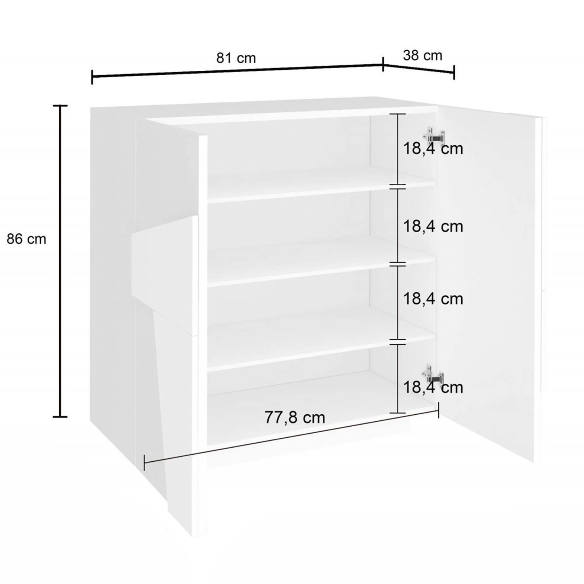 Scarpiera Apetta, cm 81x38h86, con dettaglio<Dmora Cheap