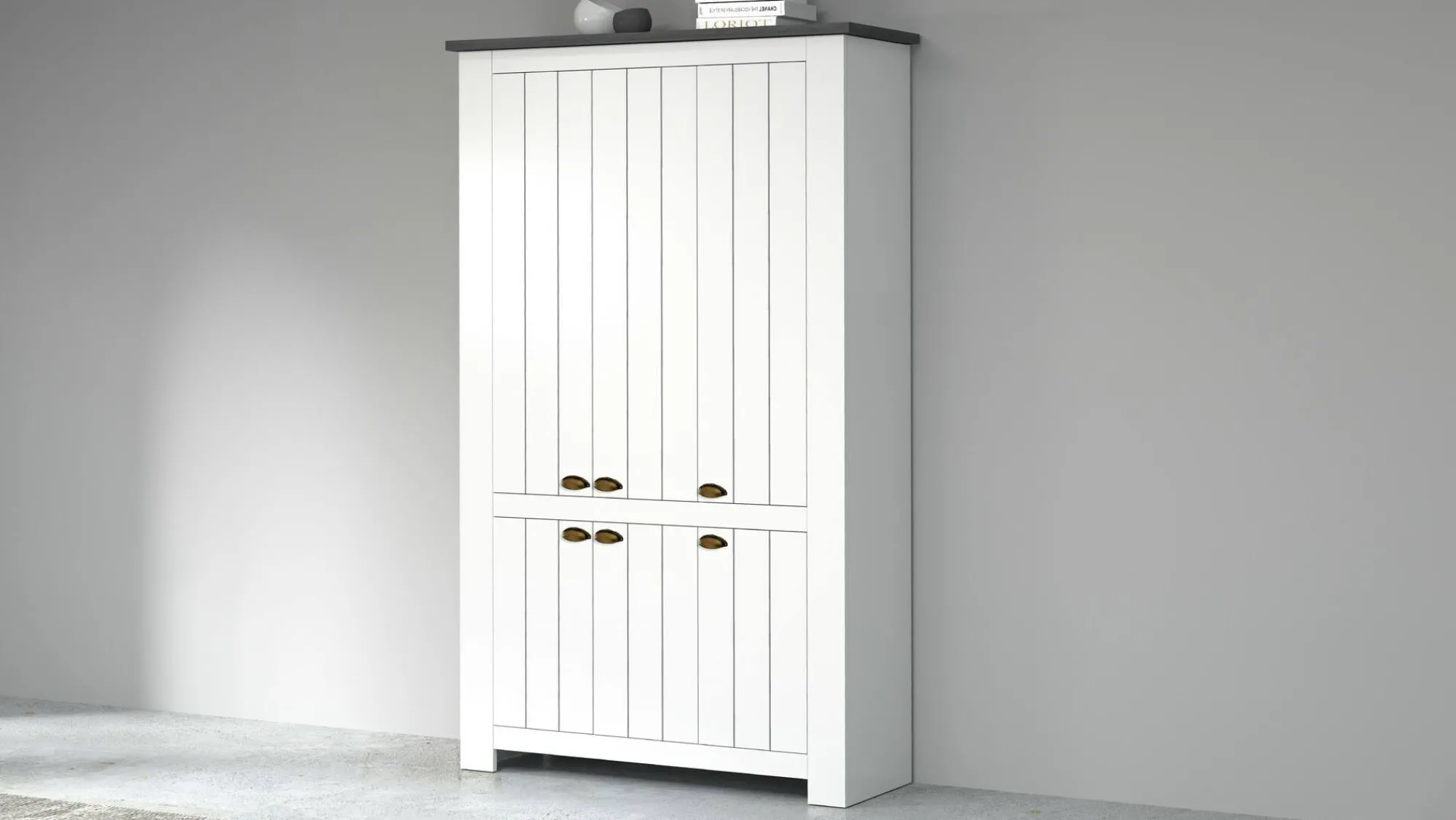 Scarpiera Apricena, 114x42h200 cm, Bianco e<Dmora Cheap