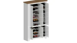 Scarpiera Apricena, 114x42h200 cm, Bianco e<Dmora Online