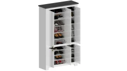 Scarpiera Apricena, 114x42h200 cm, Bianco e<Dmora Cheap