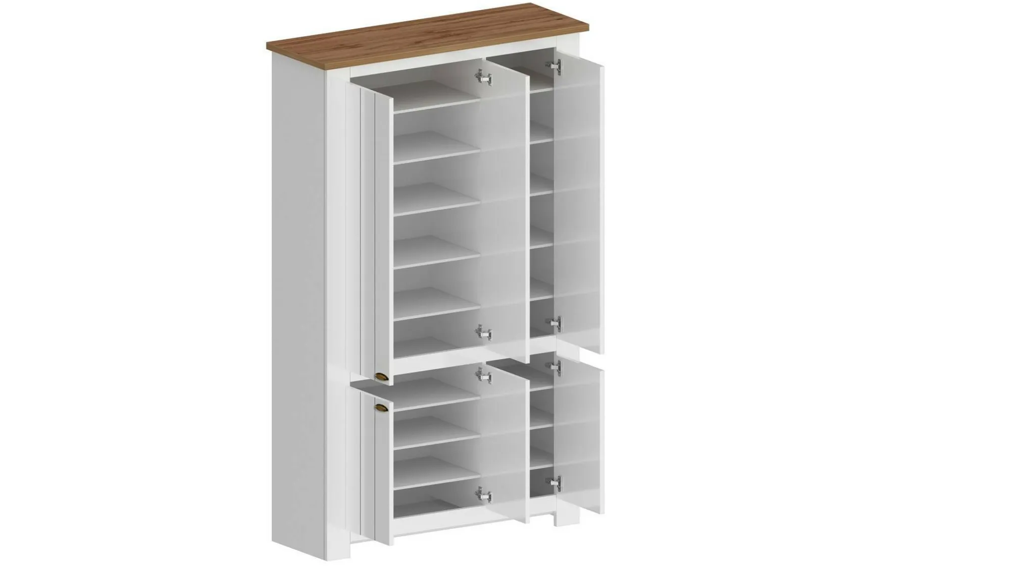 Scarpiera Apricena, 114x42h200 cm, Bianco e<Dmora Online