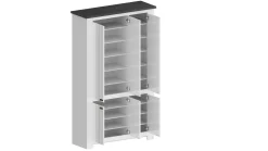 Scarpiera Apricena, 114x42h200 cm, Bianco e<Dmora Cheap