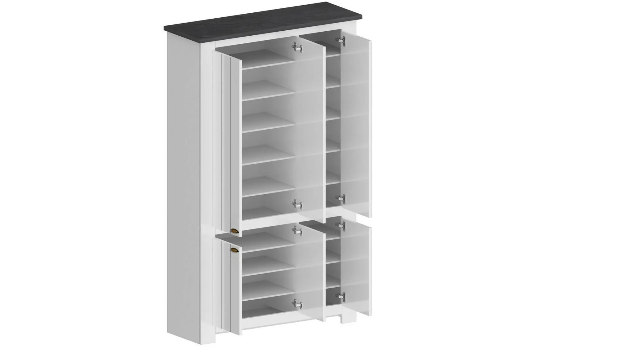 Scarpiera Apricena, 114x42h200 cm, Bianco e<Dmora Cheap
