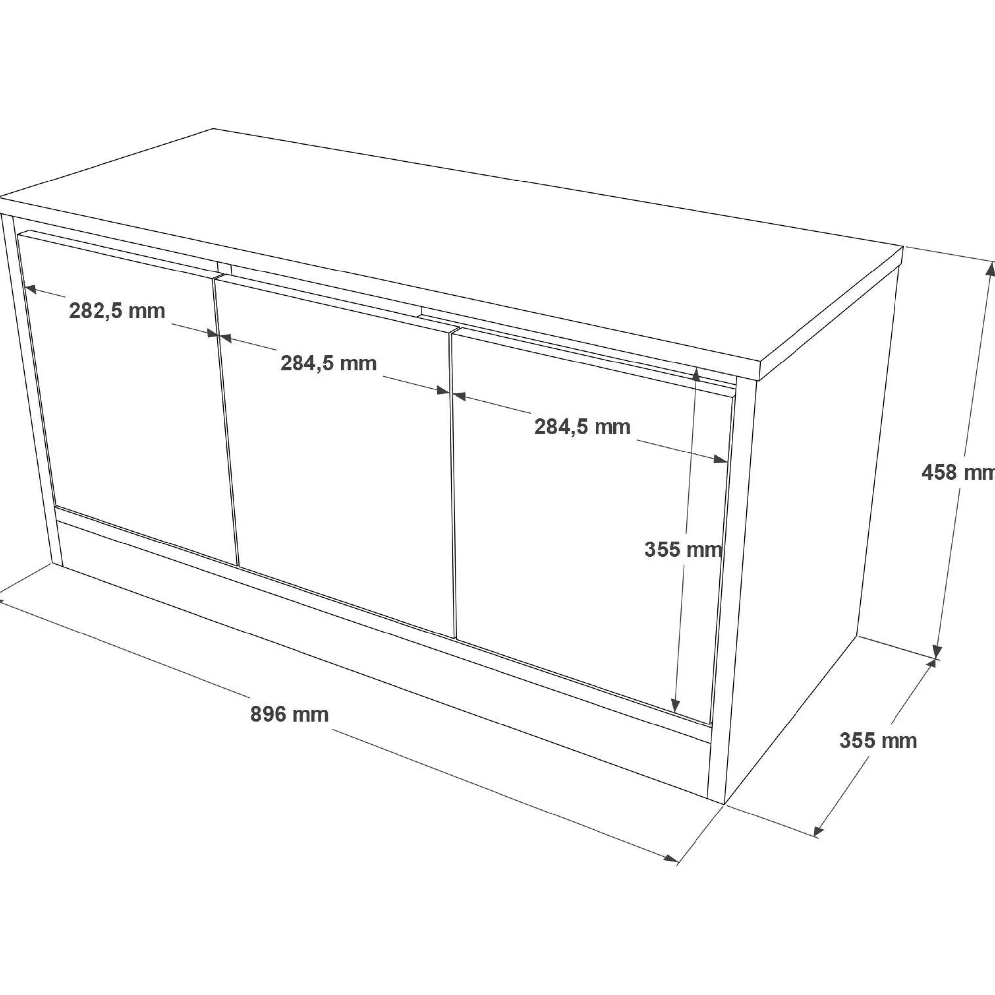 Scarpiera Arganetta, 90x36 h46 cm,<Dmora Cheap