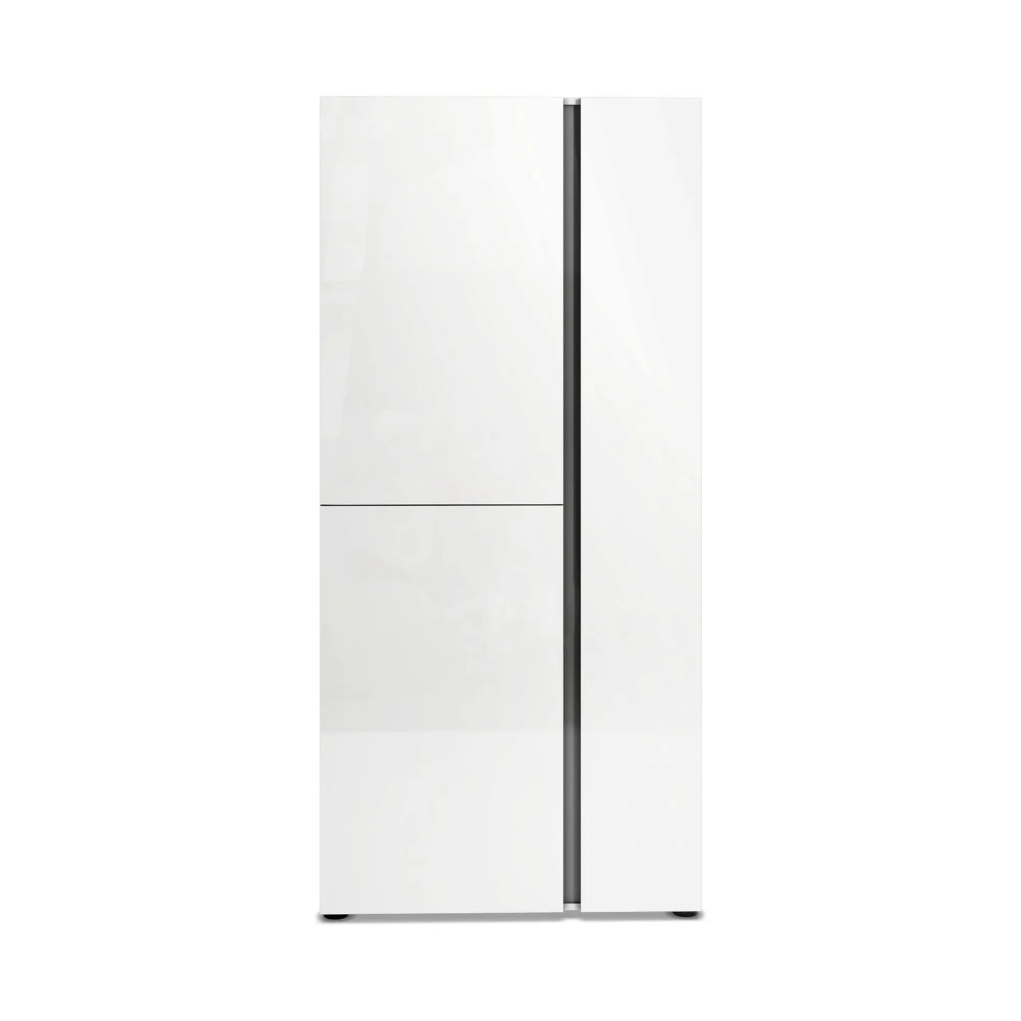 Scarpiera Arthus, 91x33h196 cm, Bianco lucido e Antracite<Dmora Outlet
