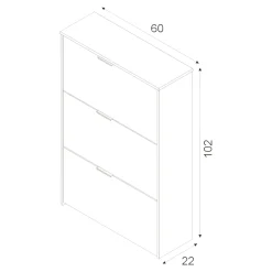 Scarpiera Asca, 60x22h113 cm,<Dmora Cheap