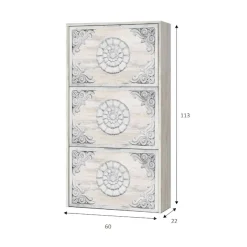 Scarpiera Asca, 60x22h113 cm, anticato<Dmora Outlet