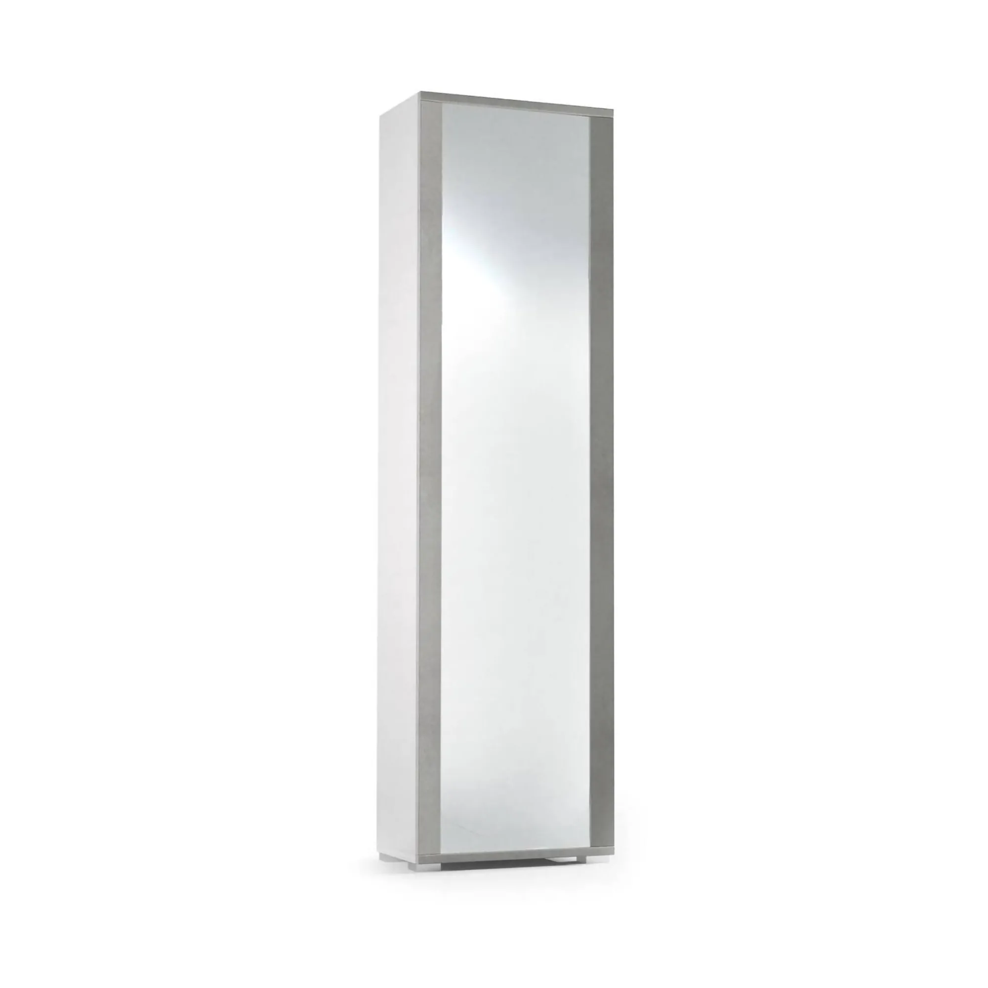 Scarpiera Asiago, 50x32hx182 cm, Bianco e Cemento<Dmora Sale