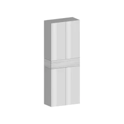 Scarpiera Asklol, 76x38h200 cm, Bianco effetto larice<Dmora Online