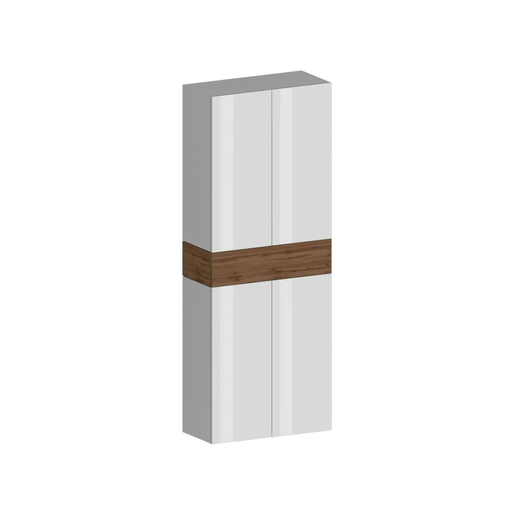 Scarpiera Asklol, 76x38h200 cm, Bianco e Rovere<Dmora Online