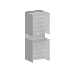 Scarpiera Asklol, 76x38h200 cm, Bianco effetto larice<Dmora Online