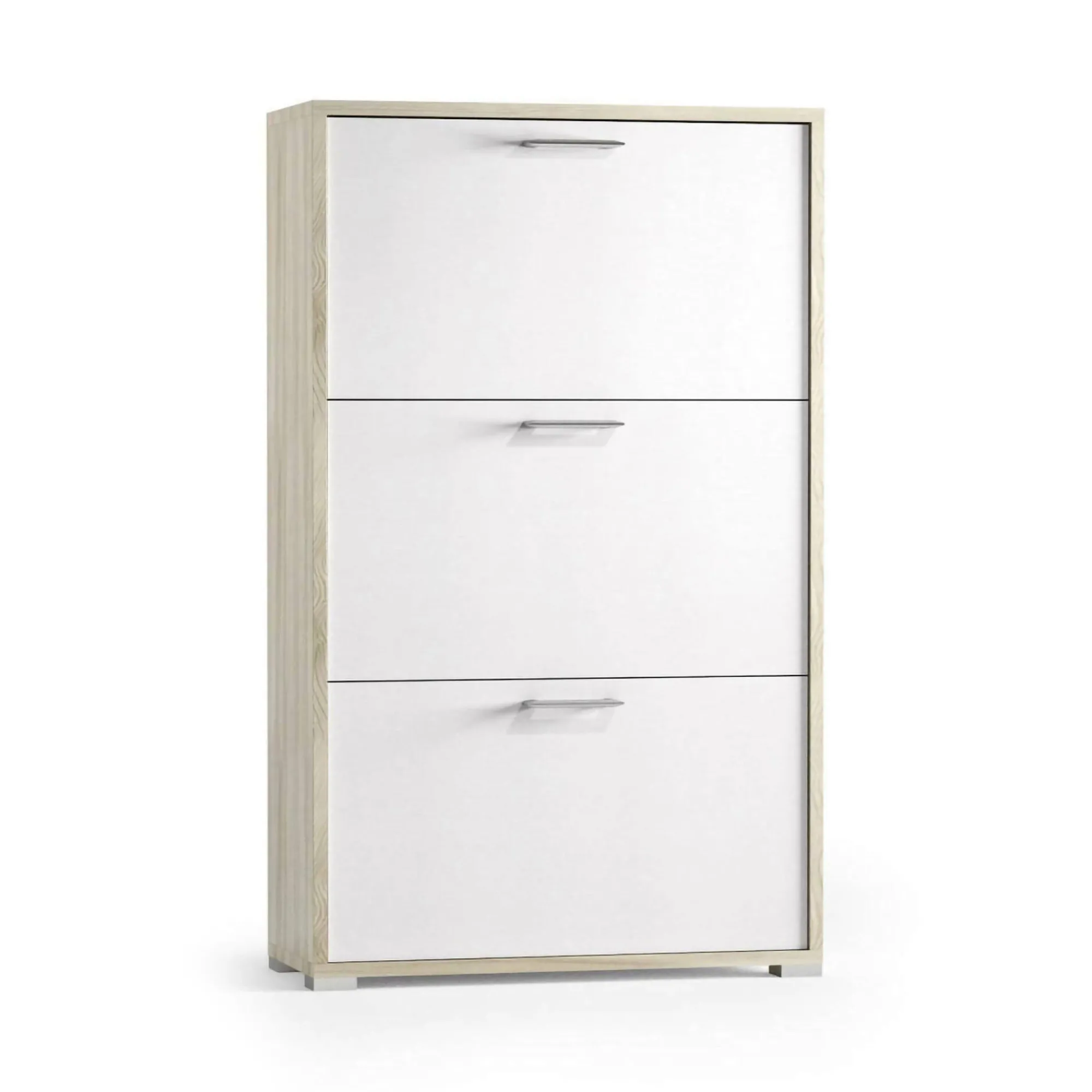 Scarpiera Axinite, 67x28h112 cm, Bianco e Olmo<Dmora Best Sale