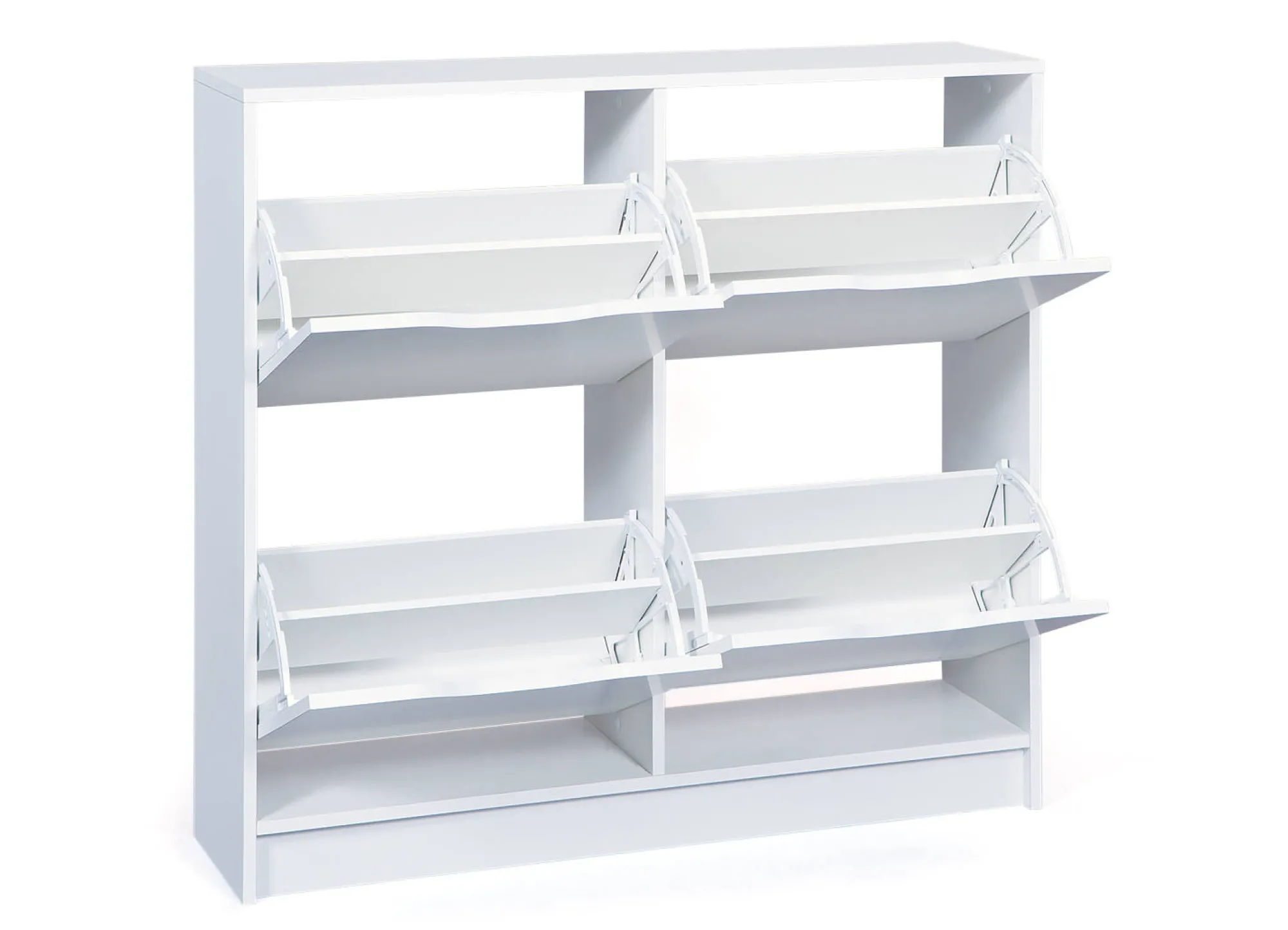 Scarpiera Beckum, Mobile portascarpe, Armadio da ingresso multiuso, Mobiletto per calzature, 90x100 h25 cm,<Dmora Outlet