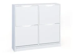 Scarpiera Beckum, Mobile portascarpe, Armadio da ingresso multiuso, Mobiletto per calzature, 90x100 h25 cm,<Dmora Outlet