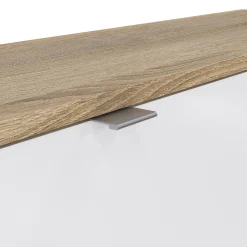 Scarpiera Brie, Mobile portascarpe, Armadio da ingresso multiuso, Mobiletto per calzature, 99x24 h162 cm, Quercia e Bianco<Dmora Hot
