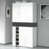 Scarpiera Charoite, 114x35h200 cm, Bianco e<Dmora Cheap