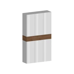 Scarpiera Charoite, 114x35h200 cm, Bianco e<Dmora Outlet