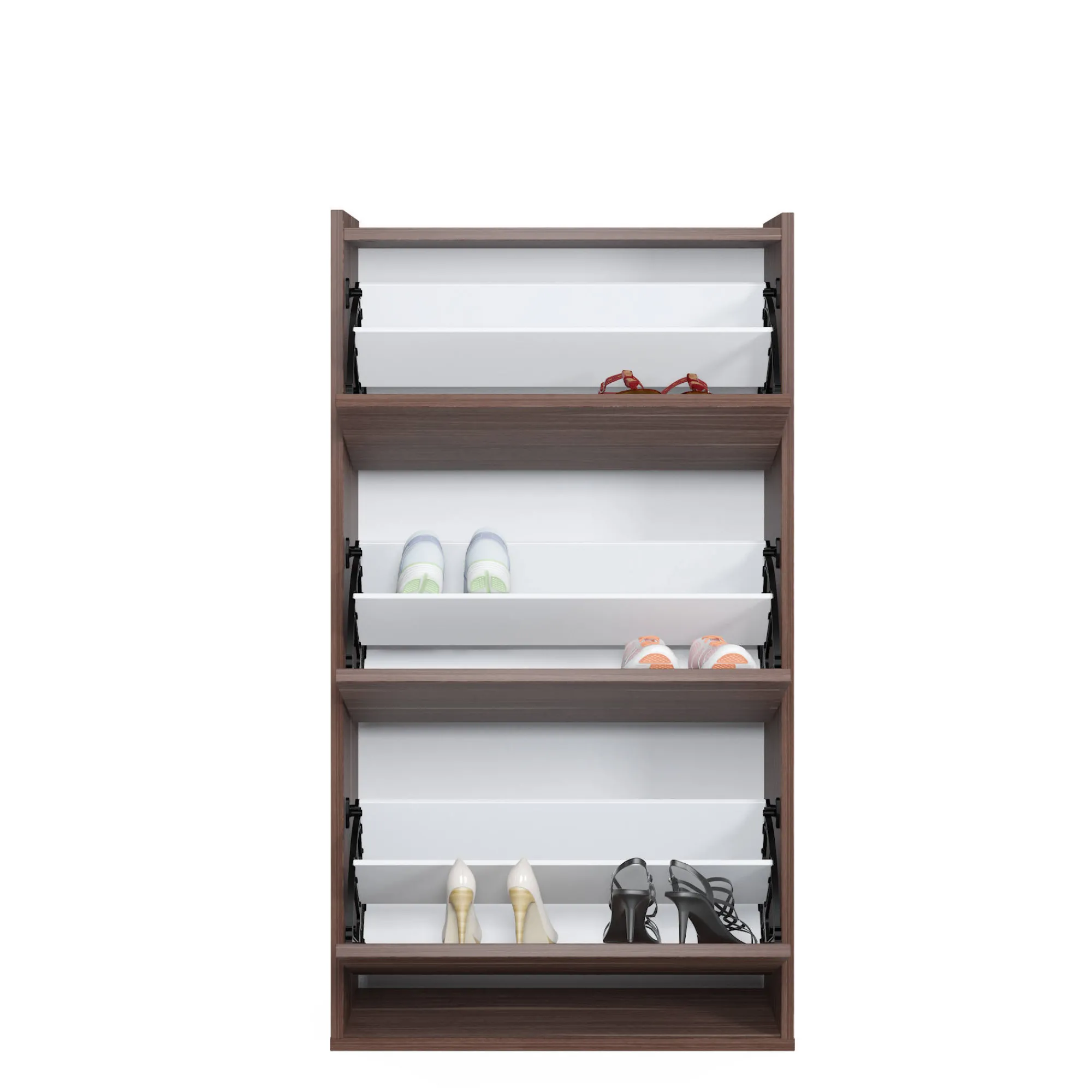 Scarpiera con tre ante a ribalta, cm 65 x 32 x 11,8, colore<Dmora Best Sale