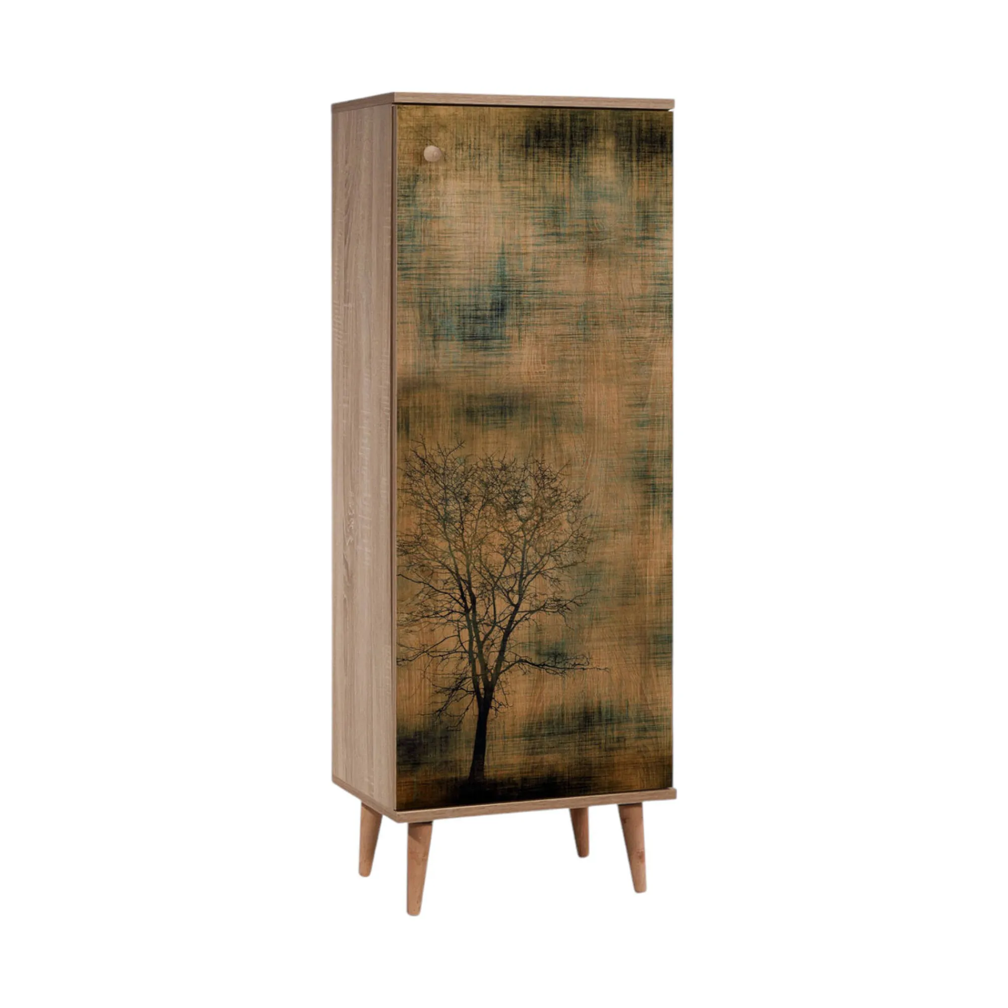 Scarpiera Dacrydium, 50x38 h135 cm, Quercia e Giallo<Dmora Discount